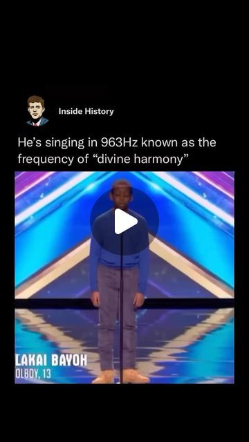 Inside History on Instagram: "13-year-old Malakai Bayoh vocal prodigy sings at the 963Hz frequency believed to activate the seat of the soul 🎶😌 The 963Hz solfeggio frequency, sometimes referred to as “solfeggio divine harmony”, creates an ambiance that fosters healing, both at the spiritual and emotional levels. Like our content? Follow 👉🏼 @insidehistory (Via: @agt @malakaibayoh)" Sound Healing Frequencies, 963hz Frequency, 963 Hz Frequency, Divine Frequency, The Seat Of The Soul, Seat Of The Soul, Biological Anthropology, Frequency Healing, Solfeggio Frequencies