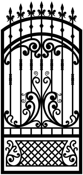 Art Deco Graphics, Metal Doors Design, Steel Door Design, Wrought Iron Design, Wrought Iron Decor, Entrance Gates Design, Iron Gate Design, Wrought Iron Gate, Metal Gates