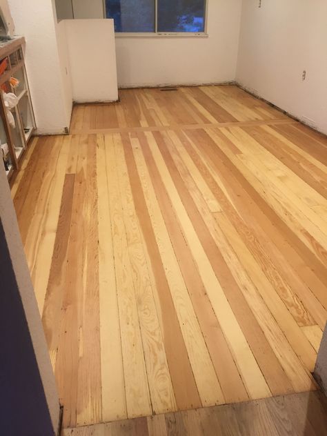 Original 1948 Douglas Fir hardwood, refinished by A-Max Hardwood in Boise, ID. Fir Floors, Wood Floor Refinishing, Douglas Fir Flooring, Floor Refinishing, Douglas Fir Wood, Refinishing Hardwood Floors, Refinishing Floors, Woodworking Inspiration, Wood Crafts Diy