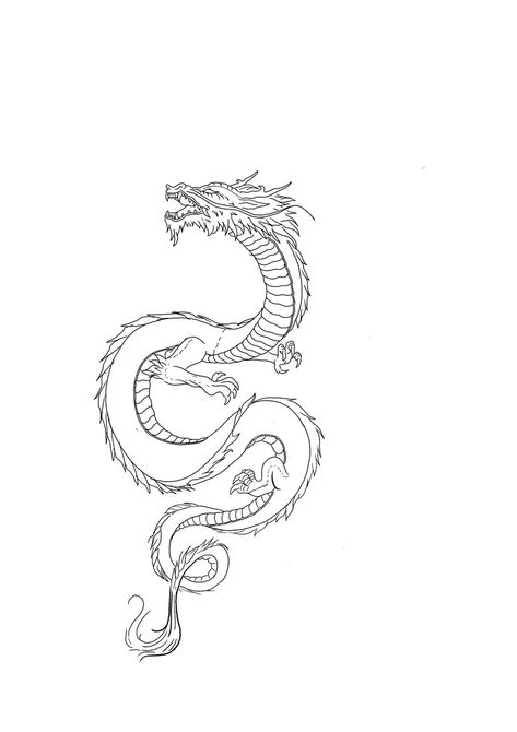 Dragon Tattoo Outline, Dragon Tattoo Stencil, Dragon Tattoo Drawing, Dragon Tattoo Sketch, Dragon Tattoos For Men, Small Dragon Tattoos, Chinese Dragon Tattoos, Sigil Tattoo, Dragon Tattoo For Women