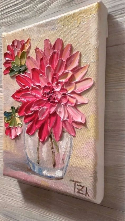 Canvas Painting For Beginners, Abstract Floral Paintings, Painting For Beginners, Soyut Sanat Tabloları, Textured Canvas Art, Palette Knife Painting, Impasto Painting, Art Texture, Knife Painting