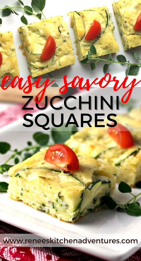 Appetizer Squares, Zucchini Appetizers, Zucchini Appetizer Recipes, Zucchini Squares, Savory Quiche, Zucchini Appetizer, Recipe For Zucchini, Best Zucchini Recipes, Zucchini Bites