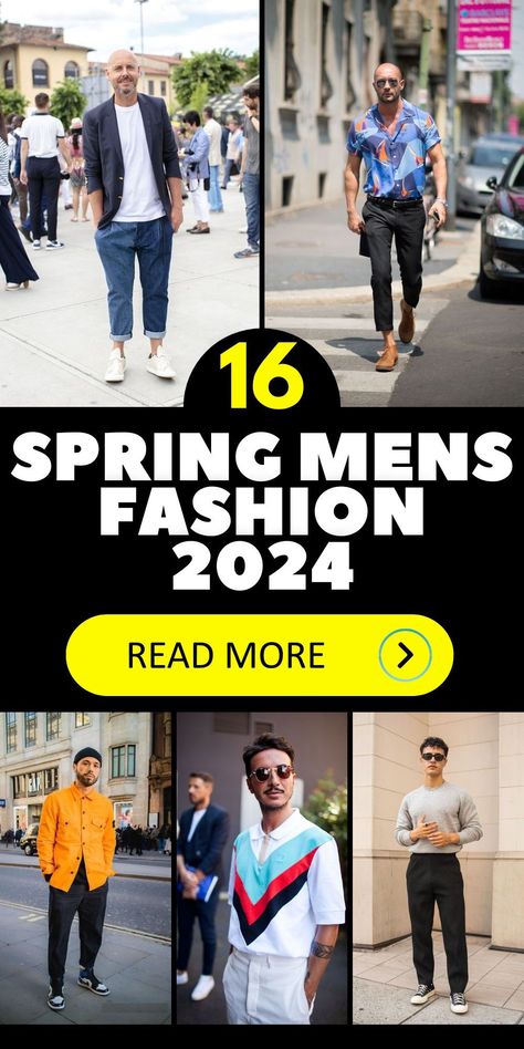 Elevate your fashion sense for spring 2024 with mens street styles and casual outfits perfect for Easter celebrations. Dive into the retro and streetwear trends to ensure your wardrobe is on par with the latest and most stylish looks of the season. Men 2024 Spring Fashion, 2024 Outfit Trends Men, Mens Easter Outfit Casual, Spring Attire Men, Men’s Fashion 2024 Casual, Latest Men Fashion Trends For Men, Men’s 2024 Fashion Spring, Man European Style, Men's Spring Style