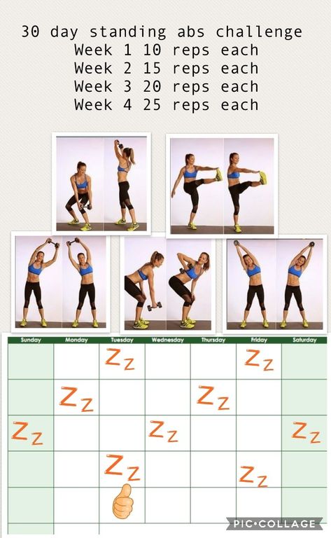 Standing Abs Challenge 30 Day, Standing Ab Challenge 30 Day, Stand Up Crunches, Lower Ab Workout Belly Pooch, Standing Ab Workout, 2023 Workout, 30 Day Ab Workout, Exercise Challenge, 6 Pack Abs Workout