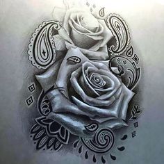 Rose Tattoo In Chicano Style Tattoo Design Traditional Chicano Tattoos, Chicanas Tattoo, Rose Drawing Tattoo, Chicano Style Tattoo, Chicano Tattoos, Chicano Art Tattoos, Neck Tattoos, Tattoo Lettering Fonts, Aztec Art