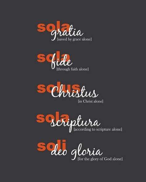 The Five Solas, Five Solas, Reformation Day, 5 Solas, Reformed Theology, Bible Study Notebook, Inspirational Verses, In Christ Alone, Christian Symbols