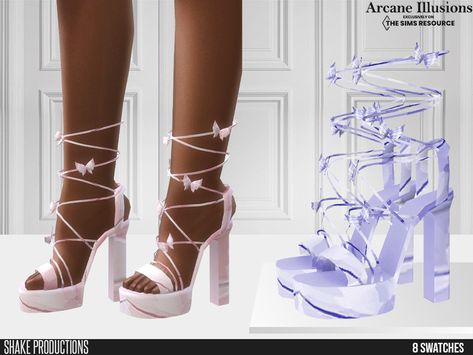 ShakeProductions' Arcane Illusions High Heels 2 Ts4 Cc Fishnets, Sims 4 Women Shoes Cc, Sims 4 Girly Cc Clothing, Ts4 Shoes, Sims Shoes, The Sims 4 Pack, Los Sims 4 Mods, Mod Shoes, Cc Packs