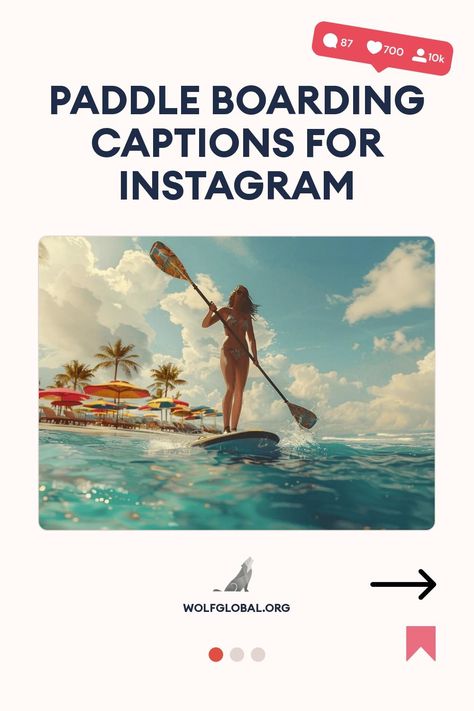 Promotional graphic for Instagram paddleboarding captions with a woman paddleboarding in tropical waters.
An infographic with catchy phrases promoting paddle boarding and adventure.
A woman with a laptop surrounded by social media icons, promoting an Instagram engagement service. Boat Captions, Best Paddle Boards, Aesthetic Captions, Ig Captions, Float Your Boat, Watercolor Sky, Calm Waters, Paddle Boat, Action Shots