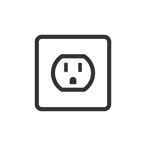 Electrical outlet icon in black and whit... | Premium Vector #Freepik #vector #electric-plug #power-plug #socket #plug Power Socket Design, Electric Socket, Electric Outlets, Electric Plug, Electric Shock, Plug Socket, Power Plug, Electrical Outlets, Power Outlet