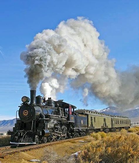 Steam engine train Old Steam Train, Scenic Train Rides, Steam Engine Trains, Joy Ride, رعب نفسي, Railroad Photography, Railroad Photos, Train Art, Old Trains