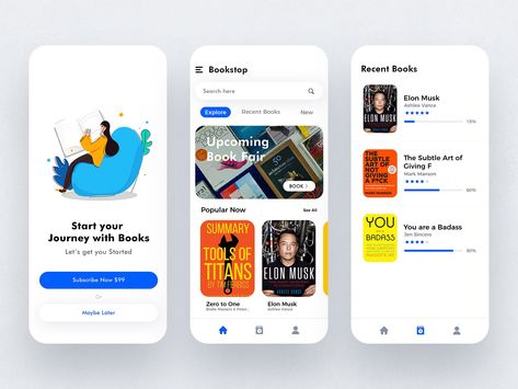 Book Reading App UI/UX by KreativeTank App For Book Reading, Library App Design, Book App Design, Book App Ui, Library App, Reading Website, Desain Ui, Ui Design Website, App Design Inspiration