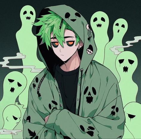 Anime Ghost Character Design, Anime Monster Boy, Ghost Boy Art, Ghost Oc Male, Ghost Oc Art, Ghost Oc, Halloween Pfps, Zoophobia Comic, Magic Fox