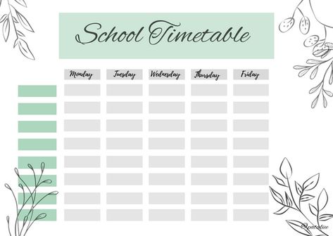 Cute Timetable Ideas For School, School Calendar Aesthetic, Aesthetic School Timetable Template, Exam Timetable Template Aesthetic Printable, How To Make School Timetable, Scedual Template School Aesthetic, Cute School Timetable Printable, School Timetable Wallpaper, Cute Timetable Template Aesthetic