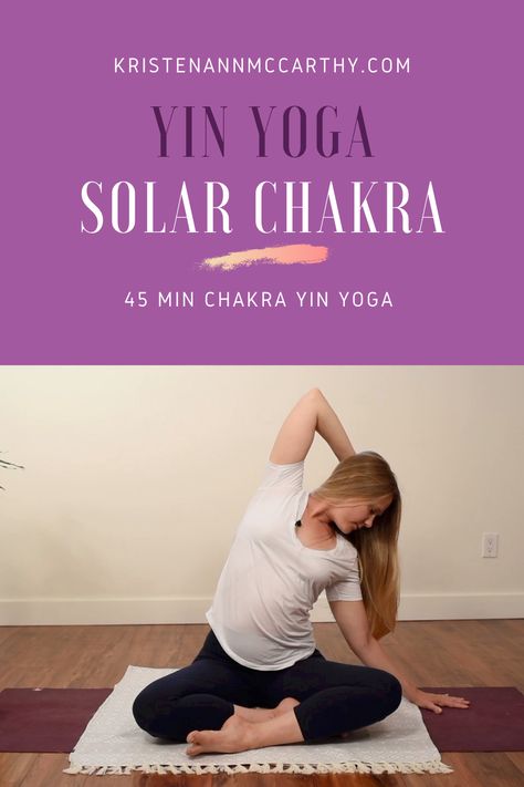 This solar plexus chakra yin yoga practice will massage your digestive system and balance internal fire. The third chakra is known as the manipura, helps you develop healthy self-esteem, confidence and will. This practice will guide you through yin yoga postures, colour visualization and the seed (bija) mantra RAM for the third chakra Yin Yoga Solar Plexus Chakra, Solar Plexus Yin Yoga, Solar Plexus Chakra Yoga, Bija Mantra, Sacral Chakra Yoga Poses, Sacral Chakra Yoga, Chakra Meanings, Yoga Poses For 2, Third Chakra