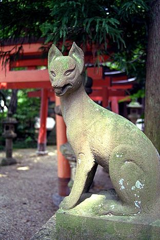 Kitsune (god-like fox spirits) play a prominent role in Japanese folklore and art Kitsune Japanese Folklore, Japanese Kitsune Art, Japanese Folklore Art, Inari Kitsune, Kitsune Fox Spirit, Japanese Spirits, Artist Accessories, Fox God, Japanese Kitsune