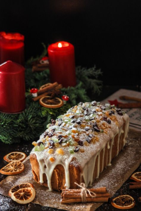 Fruit Pound Cake with Orange glaze – Cau de sucre Fruit Cake Christmas, Plum Cake, Xmas Food, Monkey Bread, Christmas Cooking, Fruit Cake, Christmas Cake, Christmas Treats, Christmas Baking