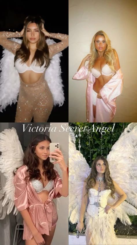 Kylie Jenner Victoria Secret Angel, Victoria’s Secret Angel Model Costume, Vs Super Model Costume, Behind The Scenes Victoria Secret, Kardashian Victoria Secret Angels, Victoria's Secret Angel Halloween, Black Victoria Secret Angel Costume, Victoria Angel Halloween Costumes, Vs Supermodel Costume