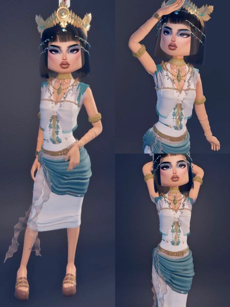 Ancient Egypt Outfits Women, Dress To Impress Ancient Egypt, Di Ancient Civilization Theme, Di Ancient Civilization Outfit, Dress To Impress Roblox Outfits Ancient Civilization, Dti Outfit Ideas Non Vip Ancient Civilization, Dti Outfits Ancient Civilization, Dti Historical Features, Cleo Patra Dress To Impress