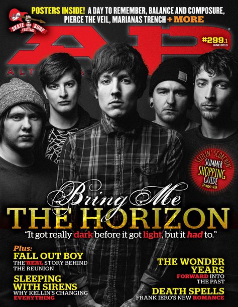 Example Of Magazine, The Interrupters, Bring Me The Horizon Lyrics, Oliver Sykes, Marianas Trench, Wonder Years, Metal Magazine, Music Magazines, Bring Me The Horizon