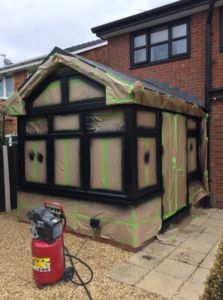 Can You Spray Paint A UPVC Conservatory | Painting | Painters | Spraying Green Painted Conservatory, Painted Conservatory, Conservatory Ideas, Brick And Stone, Spray Painting, Garden Room, Spray Paint, Old Things, Spray