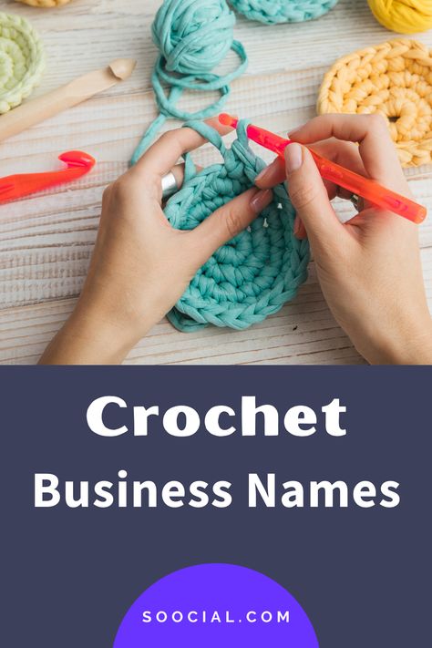 Crochet Names Ideas, Knitting Business, Catchy Name, Business Name Ideas, Crochet Plant Hanger, Ideas For Crochet, Easy Crochet Animals, Creative Names, Aesthetic Crochet