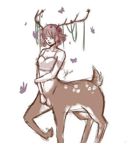 Centaurs Drawings, Deer Centaur Character Design, Deer People Art, Deer Centaur Oc, Deer Humanoid, Deer Person Character, Centaur Deer, Deer Character Design, Deer People