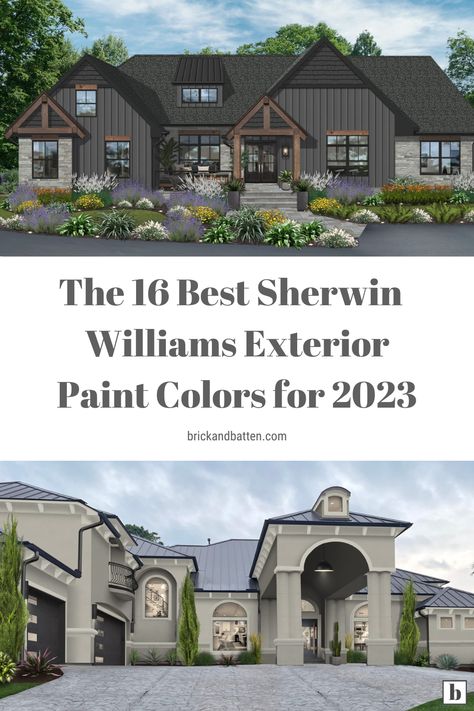 Outdoor House Painting Ideas, Exterior Paint Colors For House Sherwin Williams, Exterior Paint Trends 2023, Sherwin Williams Farmhouse Colors Exterior, Sherwin Williams Exterior Paint Colors 2023, Home Exterior Colors 2023, Best Outdoor Paint Colors For House, Popular House Colors Exterior 2023, Sw Shade Grown Exterior