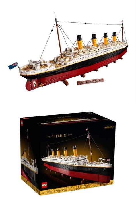 Bring the behemoth queen of the sea to life with LEGO’s most impressive set yet! With 9,090 LEGO pieces, the LEGO Titanic, designed by Mike Psiaki, is one of the longest and largest LEGO models ever created, providing a fully immersive construction experience for both LEGO fans and aspiring historians. The Titanic was famed for its unrivalled grandeur, which has been properly represented in the set. Click on the photo to learn more😉 Titanic Lego Set, One Piece Lego, Big Lego Sets, Queen Of The Sea, Lego Titanic, Bus Advertising, Best Lego Sets, Lower Decks, Titanic History