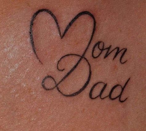 Tattoo Ideas For Mom And Two Daughters, Second Tattoo Ideas, Tattoos For Daughter For Mom, Nice Tattoos For Women, Simple Memorial Tattoos, Mom And Dad Tattoo, Tattoos To Honor Mom, Mom Dad Tattoo, Mom Dad Tattoo Designs