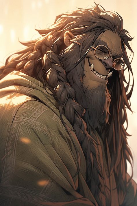 Monstrous Humanoid Art, Dnd 5e Druid Character Art, Dnd Characters Races, Dnd Oc Drawing, D&d Bugbear, Dnd Bugbear Character Art, Cool Dnd Characters, Bugbear Wizard, Monster Dnd Art