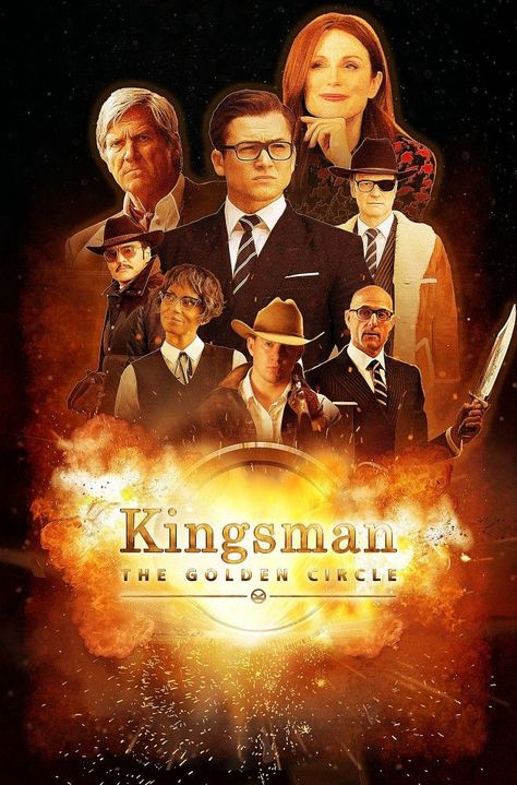 The Kingsman Movie Posters and Artwork #TheKingsman #Kingsman #Alternative movie posters #movieposters #movietwit #Comedy movie posters #Horror movie posters #Action movie posters #Drama movie posters #Fantasy movie posters #Animation movie Posters Circle Movie Poster, Kingsman Poster, Circle Movie, Kingsman Movie, Taron Egerton Kingsman, Circle Poster, The Golden Circle, The Heist, Iconic Movie Posters