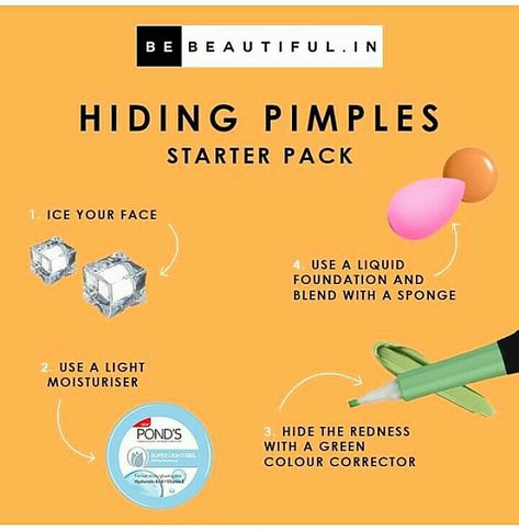 How To Hide Pimples With Makeup, How To Hide Pimples, Lip Pimple, Big Pimple, Safe Makeup, Light Moisturizer, Pimple Marks, Makeup Guide, Acne Spots