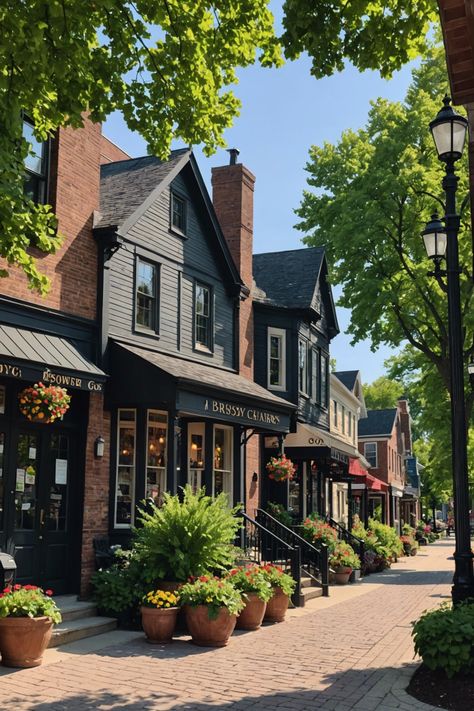 Discover Perrysburg: Midwestern Charms and Hidden Gems 🌟 Beautiful Small Towns, Town Square Aesthetic, Town Square Design, Small Town Vibes, Small Town Life Aesthetic, Small Town Square, Fall Neighborhood, Ohio Aesthetic, Cute Small Town