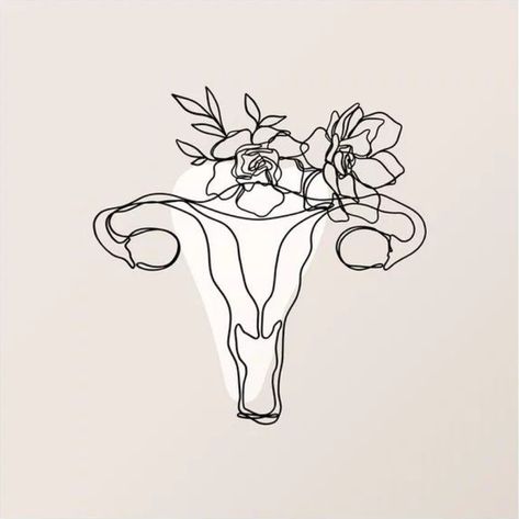 Uterus Drawing, Midwife Tattoo, Uterus Art, Art Major, Line Tattoos, Body Tattoos, Art Reference Photos, Dorm Decorations, Art Sketches