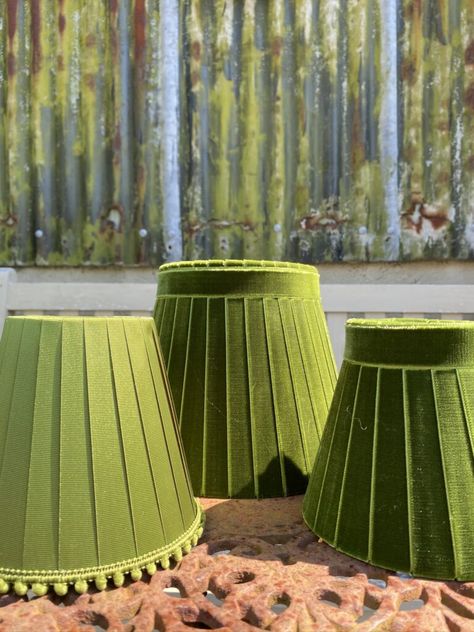 Ribbon lamp shades and lamp bases | Handmade by Bay Design | Shop Vintage Lamp Shade Makeover, Extra Large Lamp Shade, Lamp Shade Makeover Ideas Lampshade Redo, Lamp Shade Vintage, Handmade Lamp Shade, Ribbon Lampshade Diy, Moss Lampshade, Ribbon Lampshade, Diy Lampshade Makeover