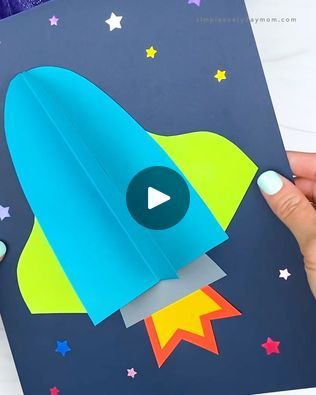 7.7K views · 17 reactions | 3D Rocket Craft | Little astronauts and space enthusiasts will love this cool craft! 

Get the template on the blog. 

See it 👇👇 | By Simple Everyday Mom | Facebook Rocket Craft, See It, Fall Crafts, Fun Crafts