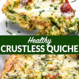 Crustless Quiche Healthy Crustless Quiche, Crustless Broccoli Quiche, Quiche Easy, Broccoli Quiche Recipes, Quiche Recipes Crustless, Vegetarian Quiche Recipes, Egg Breakfast Recipes Easy, Healthy Quiche, Broccoli Bacon