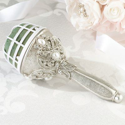 Lillian Rose Wedding Bouquet Holder | Wayfair Jeweled Bouquet, Lillian Rose, Bouquet Holder, Beautiful Bridal Bouquet, Wedding Brooch Bouquets, Silk Hydrangeas, Bouquet Wrap, Diy Wedding Bouquet, Brooch Bouquets