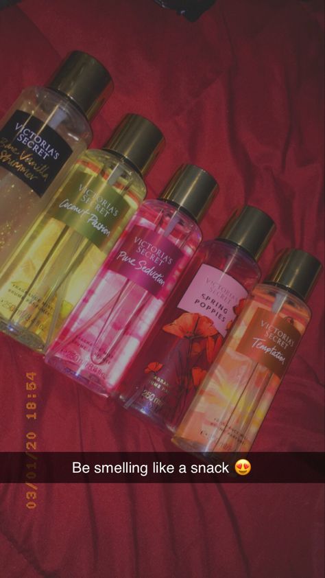 How To Smell Good 24/7, Smell Like A Snack Products, How To Smell Like A Snack, Smelling Like A Snack, Smell Like A Snack, Fragrance Combos, Victoria Secret Body Spray, Perfume Organization, Fragrances Perfume Woman