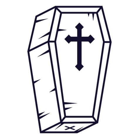 Simple Coffin Tattoo Ideas, Coffin Line Art, Coffin Drawings Simple, Line Art Skull, Coffin Tattoo, Line Png, Fall Acrylic, Graffiti Letters, Tattoo Templates