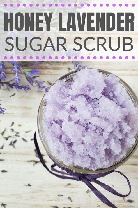 Honey And Lavender, Honey Sugar Scrub, Coffee Sugar Scrub, Lavender Sugar, Diy Lavender, Lavender Sugar Scrub, Lavender Benefits, Honey Diy, Homemade Scrub