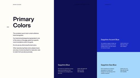 Branding and visual identity for Sapphire Casa Blue Identity Design, Blue Color Palette For Website, Blue Purple Branding, Blue Visual Identity, Financial Color Palette, Construction Company Brand Identity, Cobalt Palette, Blue Brand Color Palette, Royal Blue Branding