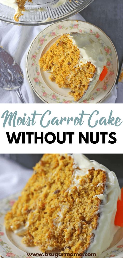 Indulge in the ultimate carrot cake experience without nuts! Our moist and delicious recipe is perfect for any occasion. Get the recipe here! Moist Carrot Cake Recipe, Ultimate Carrot Cake, Moist Carrot Cake, Cheesy Mac And Cheese, Moist Carrot Cakes, Seasoned Veggies, Shredded Carrots, Best Carrot Cake, Nut Recipes