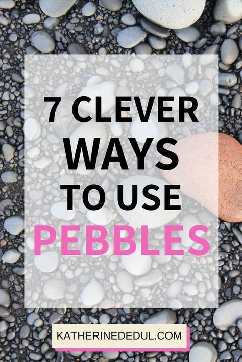 Pebbles or river rocks are a gorgeous way to spruce up your home decor scene! Check out 7 simple, yet stunning ways to change around your home! #RiverRocks #PebbleDecor #DecoratingWithPebbles Rock Art Ideas River Stones Diy Projects, River Rock Decor, River Rock Art, Beach Rocks Crafts, Rockhounding Washington, River Stones Crafts, River Rock Crafts, Diy River Rock, Polymeric Sand