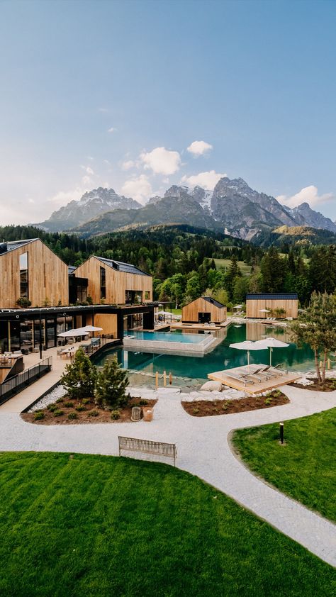 Forest Resort Architecture, Mountain Resort Design, Forest Hotel, Furniture Photography, Resort Plan, Indoor Pool Design, Mountain Hotel, Eco Hotel, Resort Design