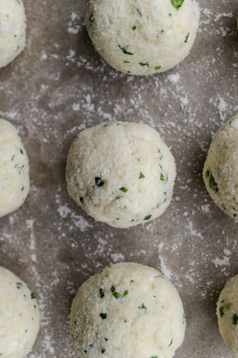 Ricotta Balls Recipe, Ricotta Balls, The Pasta Queen, Pasta Queen, Ricotta Meatballs, Recipes With Ingredients, Queens Food, French Baking, Interesting Recipes