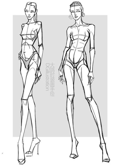 Body Anatomy Drawing Fashion, Fashion Sketches Model Figure Drawing, Fashion Design Sketch Templates, Fashion Drawing Silhouette, Pose Reference Fashion Figure Drawing, Model Pose Sketch Fashion Design, Model Body Draw Reference, Woman Reference Pose Figure Drawing, Model Art Drawing Fashion Sketches