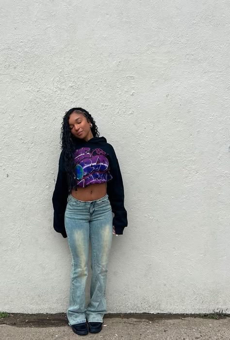 Cropped Jean Jacket Outfit, Heaven Clothes, Jean Jacket Outfit, Fall Szn, Cropped Jean Jacket, Jean Jacket Outfits, 9th Grade, Diy Clothes Design, Insta Pics