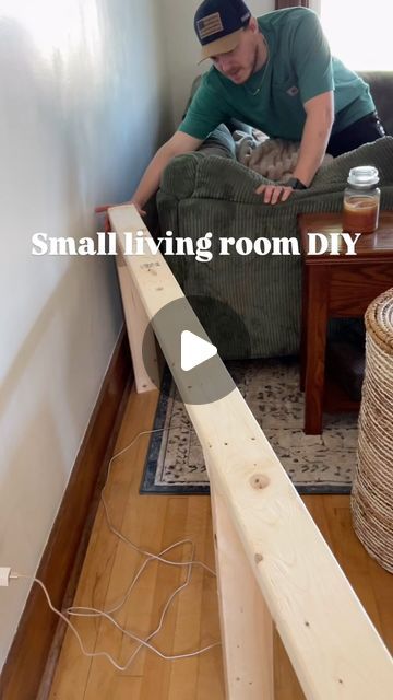 paige | home DIY on Instagram: "Our living room is coming together and we’ve been wanting to do this for a while so we can charge our phones and set our drinks down when we sit back in the corner of our sectional. This was a super easy DIY project!

#livingroomideas #chargingstation #easydiy #couch" Couch Back To Back, Over Sofa Table, Drink Table In Living Room, Diy Corner Table Living Room, Living Room Corner Sectional, Sofa Diy Ideas How To Build, Couch Off Center On Wall, Sofa In Front Of Window Living Room, How To Build A Couch