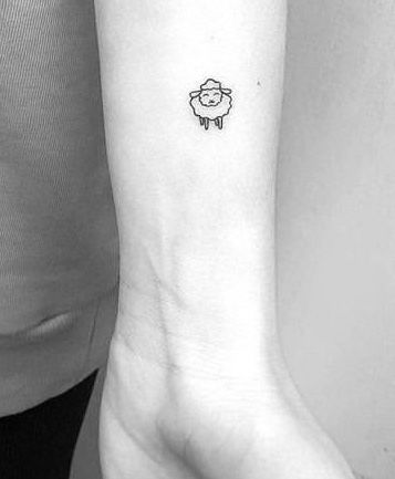 Small Sheep Tattoo, Cute Sheep Tattoo, Tattoo Sheep, Adorable Tattoos, Lamb Tattoo, Ireland Tattoo, Sheep Tattoo, Coffee Tattoos, Cloud Tattoo